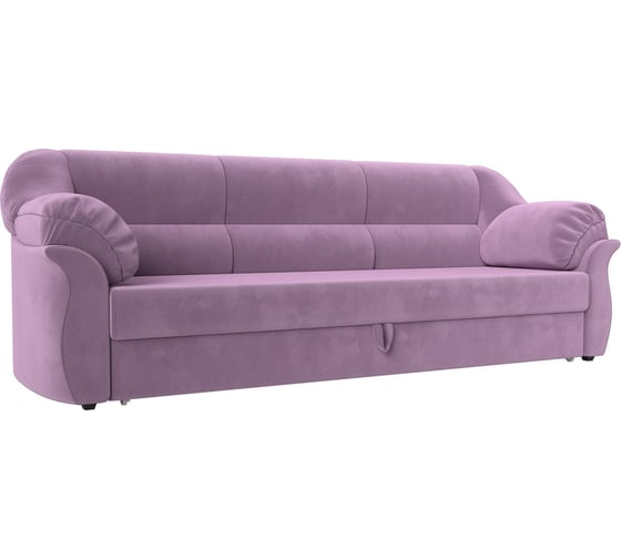 Изображение товара Прямой диван Лига диванов Карнелла полностью микровельвет сиреневый 105881