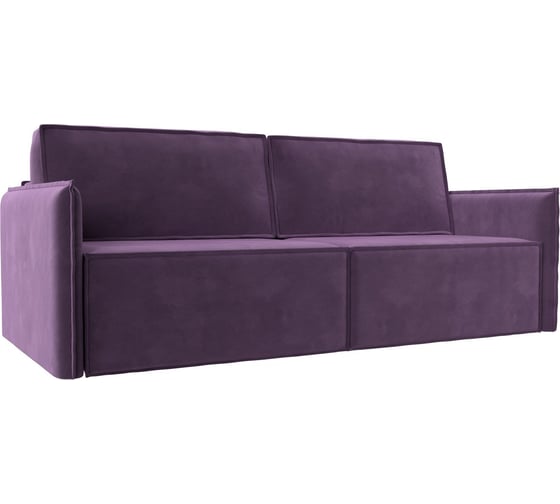 Изображение товара Прямой диван Лига диванов Либерти полностью микровельвет сиреневый 116247