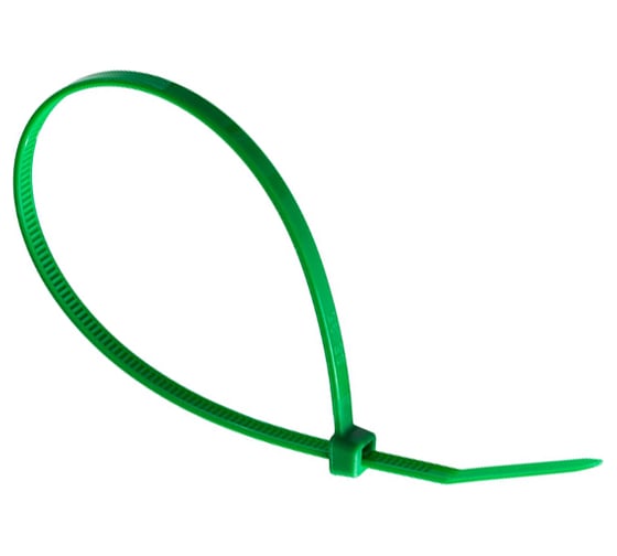 Изображение товара Нейлоновые стяжки FORTISFLEX КСС 4х200 зеленый 100 штук 55119