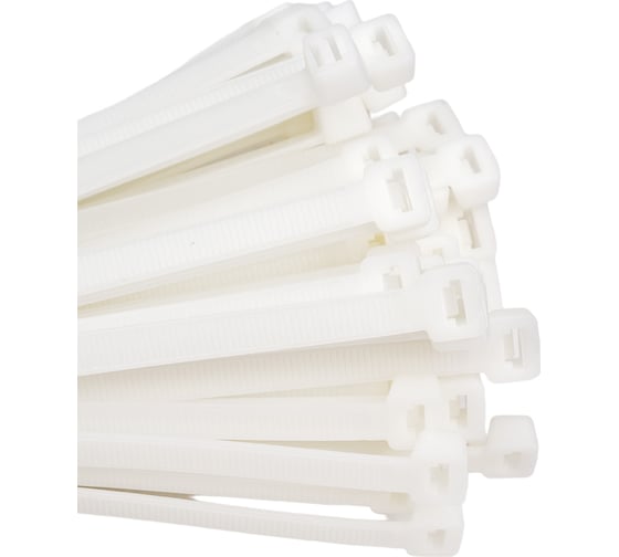 Изображение товара Нейлоновые стяжки FORTISFLEX КСС 8х400 белый 100 штук 50011