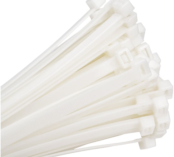 Изображение товара Нейлоновые стяжки FORTISFLEX КСС 9х760 белый 100 штук 50016