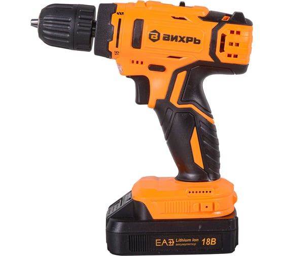 Изображение товара Аккумуляторная дрель-шуруповерт Вихрь ДА-18Л-2 72/14/16