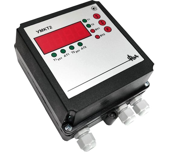 Изображение товара Двухканальный измеритель-регулятор температуры ФЭА в настенном корпусе УМКТ2-Н1-Р