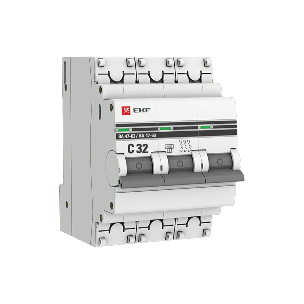 Автоматический трехполюсный автомат EKF автоматический детектор валют mbox amd 20s т18661
