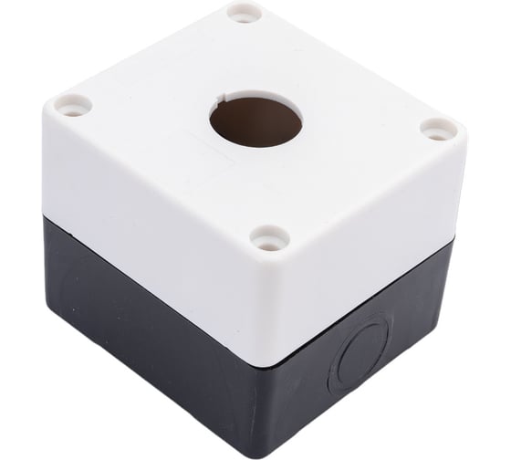 Изображение товара Кнопочный корпус EKF 1 кнопка КП101 пластиковый белый cpb-101-w