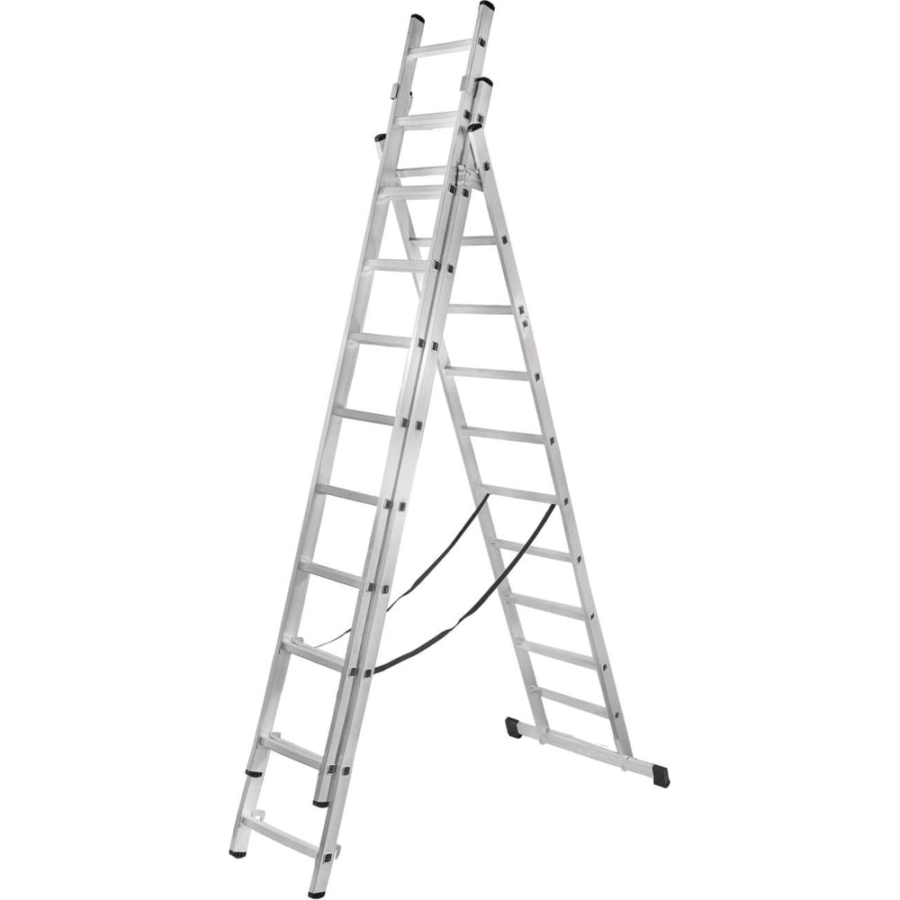 Изображение товара Алюминиевая трёхсекционная лестница Вихрь ЛА 3х11 для бытового использования