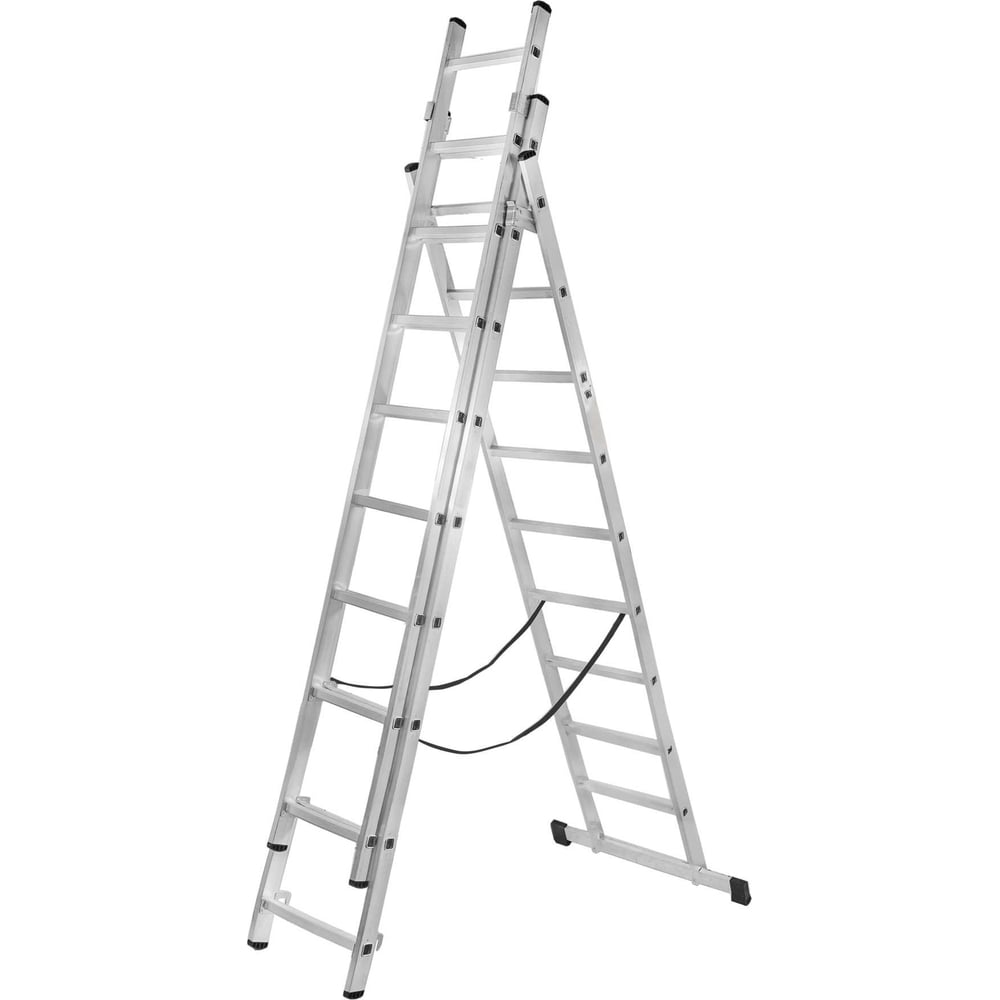 Изображение товара Алюминиевая трёхсекционная лестница Вихрь ЛА 3х10 73/5/1/17 для дома и работы