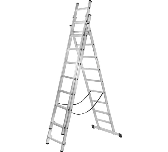 Изображение товара Алюминиевая трёхсекционная лестница Вихрь ЛА 3х10 73/5/1/17