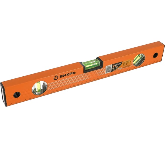 Изображение товара Алюминиевый уровень 400мм фрезерованный 3 глазка Вихрь 73/11/4/1