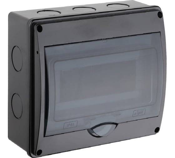 Изображение товара Щиток открытой проводки Рувинил Тусо на 10 модулей с вертикальной дверцей 250x200x107 мм 69011Ч