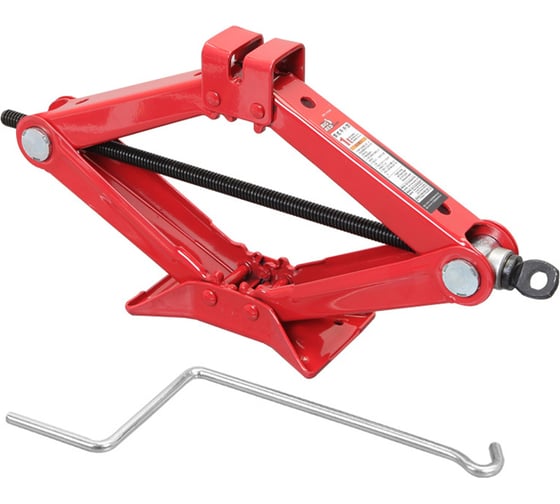 Изображение товара Ромбический домкрат URM автомобильный, механический 1 тонна, высота подъема 88 - 380 мм, красный D01509