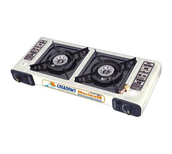 Изображение товара Двойная газовая плита с переходником Следопыт MaximuM PF-GST-DM01