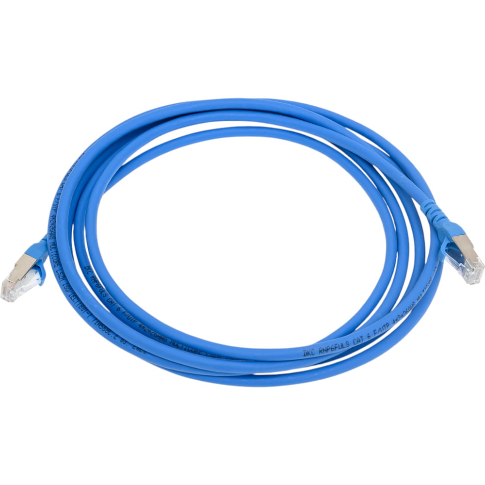 Экранированный патч-корд DKC cat6 f/utp 4x2, lszh, синий, 3.0м RN6FU4530BL