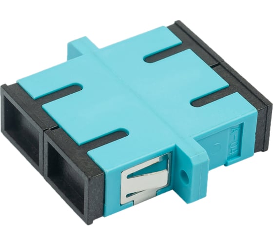 Изображение товара Оптический проходной адаптер DATAREX SC-SC OM3 дуплекс duplex бирюзовый DR-541023