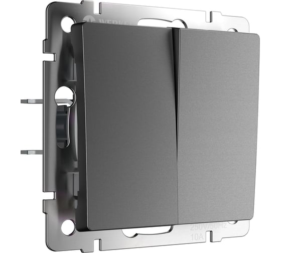 Изображение товара Перекрестный двухклавишный выключатель WERKEL (графит матовый) a064032