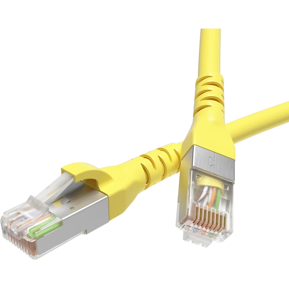 Изображение товара Экранированный патч-корд DKC cat5e f/utp 4x2 lszh 0.5м желтый