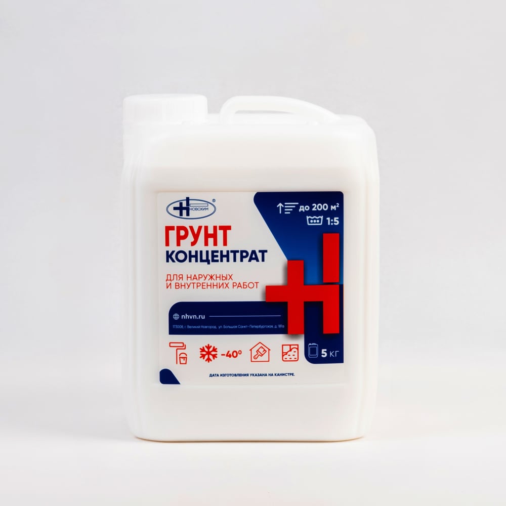 Изображение товара Грунт концентрат НОВОХИМ 5 кг глубокопроникающий для бетона и дерева