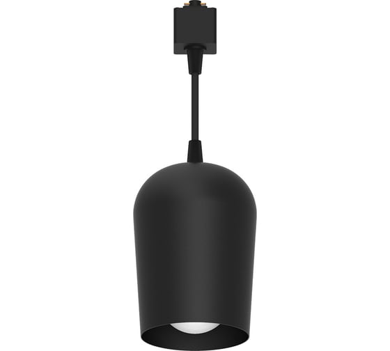 Изображение товара Трековый однофазный светильник на шинопровод FERON al197 на подвесе, под лампу e27, черный, 48555