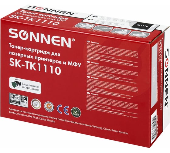 Изображение товара Лазерный тонер-картридж SONNEN SK-TK1110 для Kyocera Fs-1020mfp/1040/1120mfp, ресурс 2500 стр. 364081