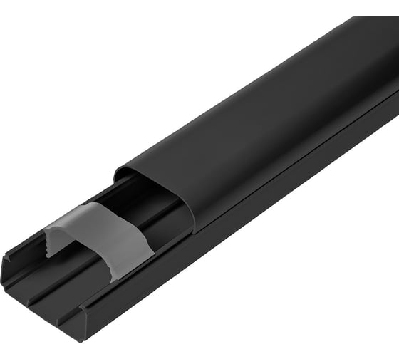 Изображение товара Кабель канал Рувинил (74x55x2000, уп. 8 шт , пластик) Арктика черный РКК-74Х55-Ч