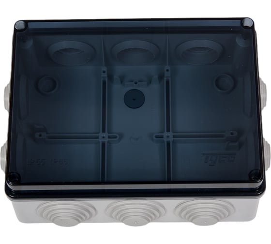 Изображение товара Распределительная коробка Рувинил Тусо для открытой проводки 200x140x75 мм прозрачная крышка 67055П