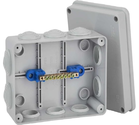 Изображение товара Распределительная коробка Рувинил Тусо для открытой проводки 150x110x70 мм уравнивания потенциалов 67053УП
