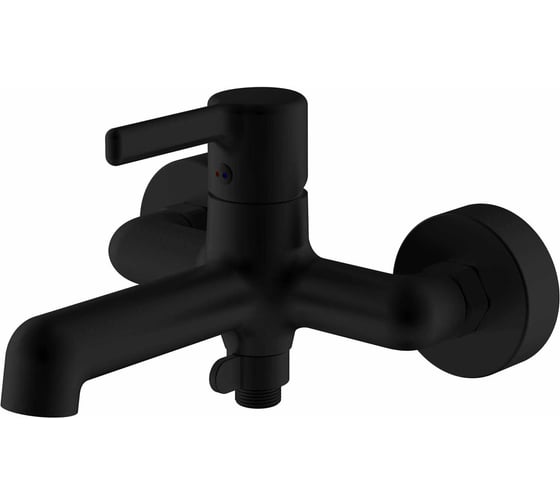 Изображение товара Смеситель для ванны Haiba с литым изливом, черный HB60814-7