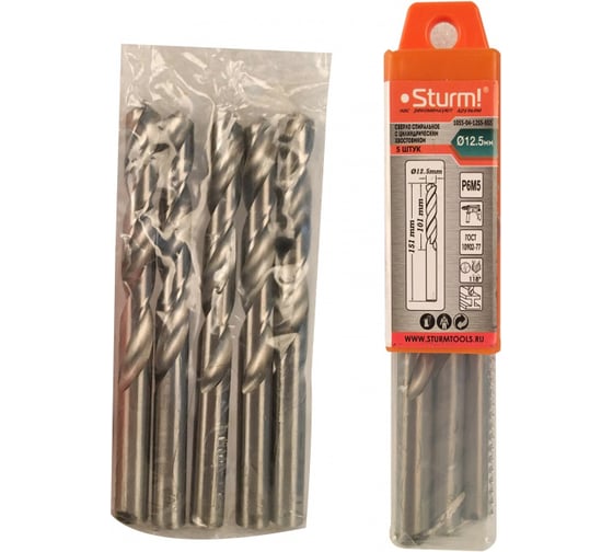 Изображение товара Сверло по металлу (5 шт; 12.5х101х151 мм) Sturm 1055-04-12S5-SS5