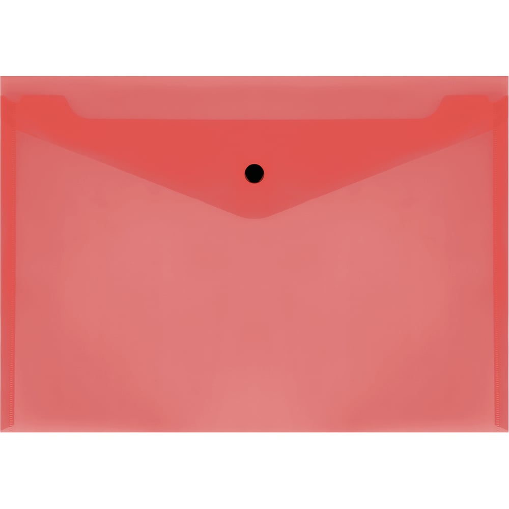 Изображение товара Папка-конверт на кнопке Стамм А4 150 мкм красная, 100 листов