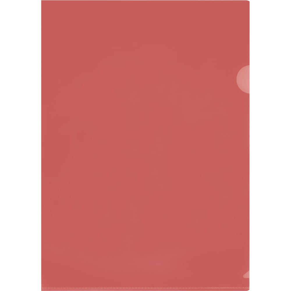 Изображение товара Папка-уголок Стамм а4, 150мкм, пластик, красная, прозрачная, ММ-32261