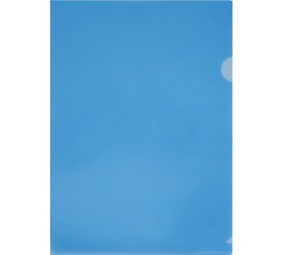 Изображение товара Папка-уголок Стамм а4, 150 мкм, пластик, прозрачная, синяя ММ-32259