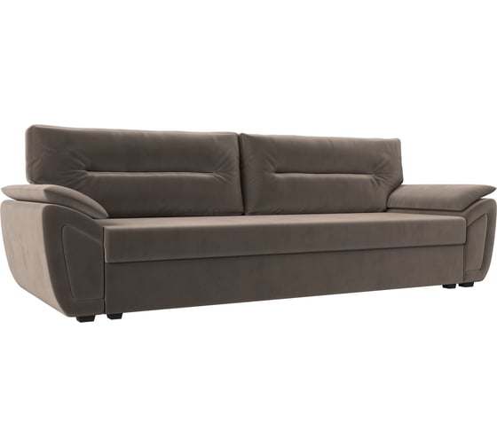 Изображение товара Прямой диван Лига диванов Нэстор Лайт полностью велюр коричневый 117587