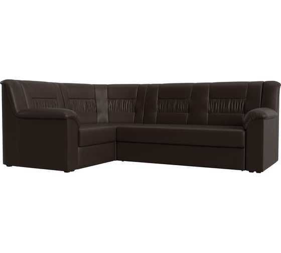 Изображение товара Угловой диван Лига диванов Карелия левый угол полностью экокожа коричневая 113364L