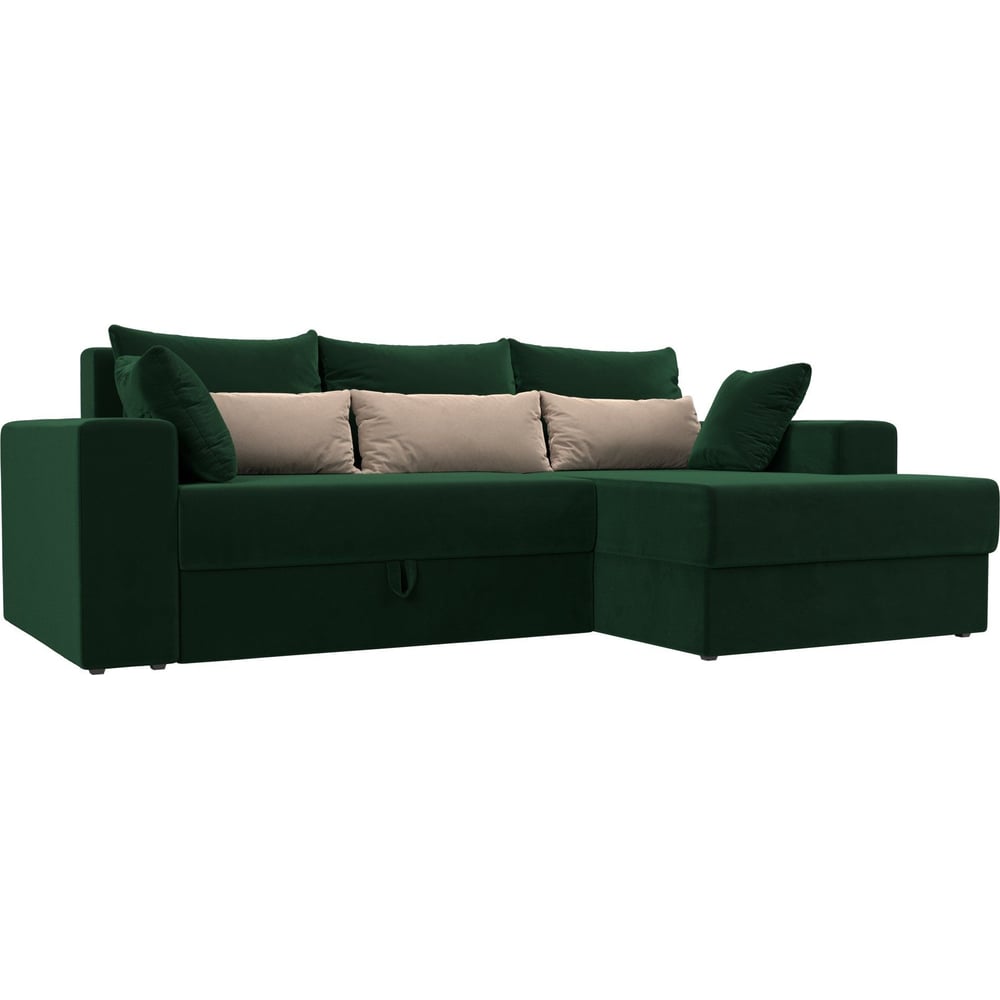 Угловой диван Лига диванов диван еврокнижка артмебель атлант микровельвет зеленый стол с левой стороны