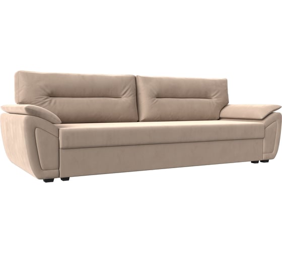 Изображение товара Прямой диван Лига диванов Нэстор Лайт полностью велюр бежевый 117583