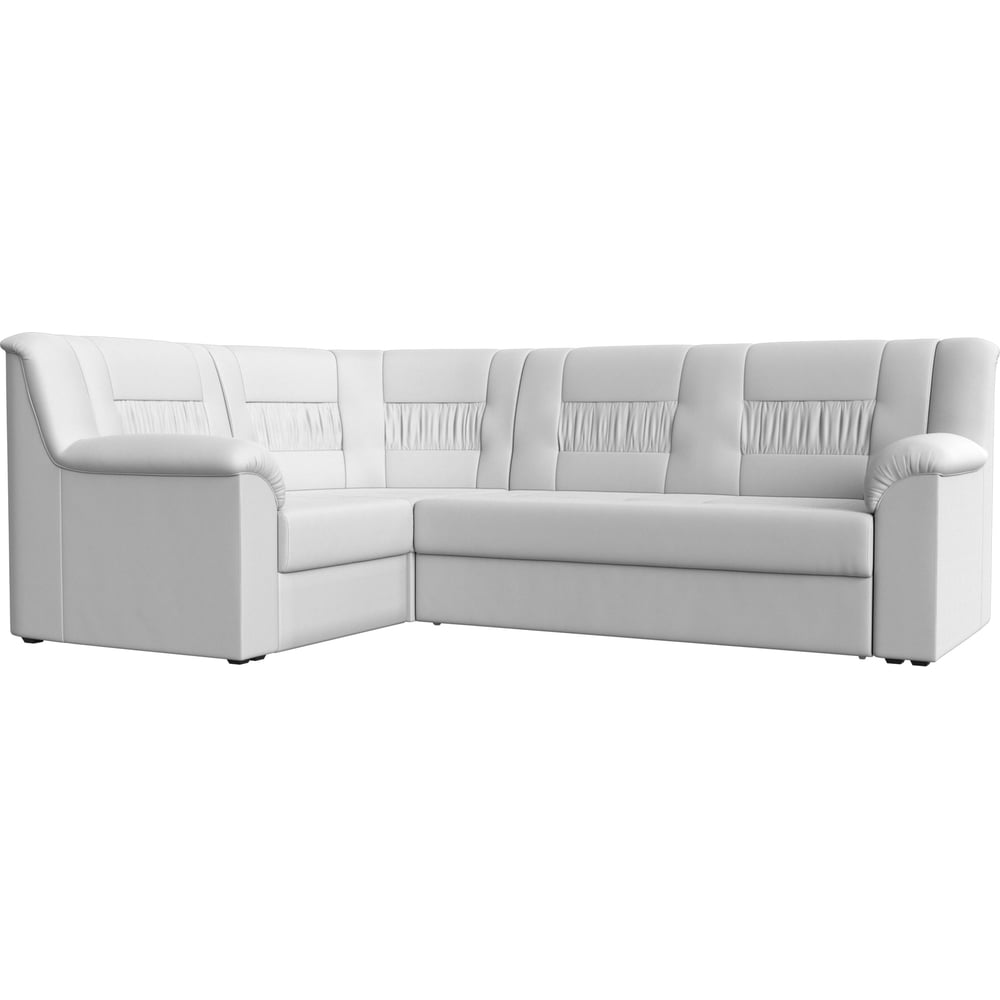 Изображение товара Угловой диван Лига диванов Карелия левый угол полностью экокожа белый 113363L