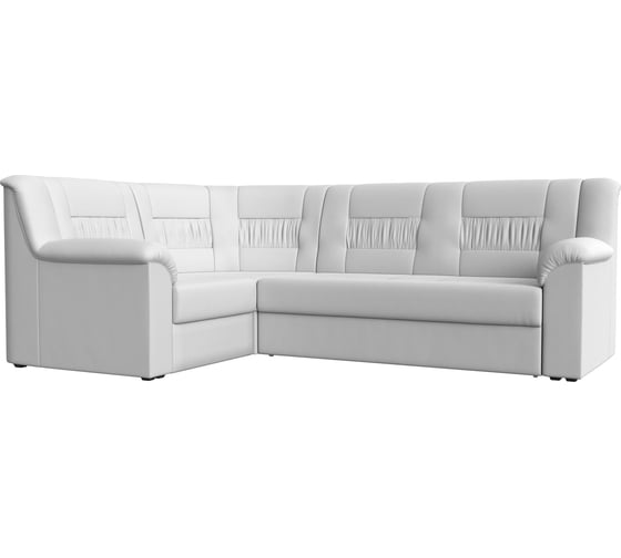 Изображение товара Угловой диван Лига диванов Карелия левый угол полностью экокожа белая 113363L