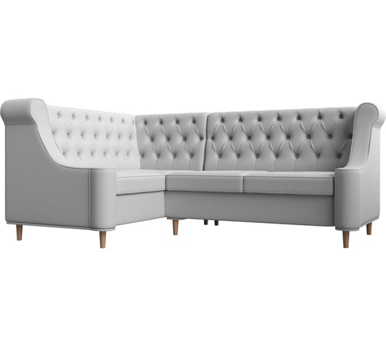 Изображение товара Угловой диван Лига диванов Бронкс угол левый полностью экокожа белая 114588L