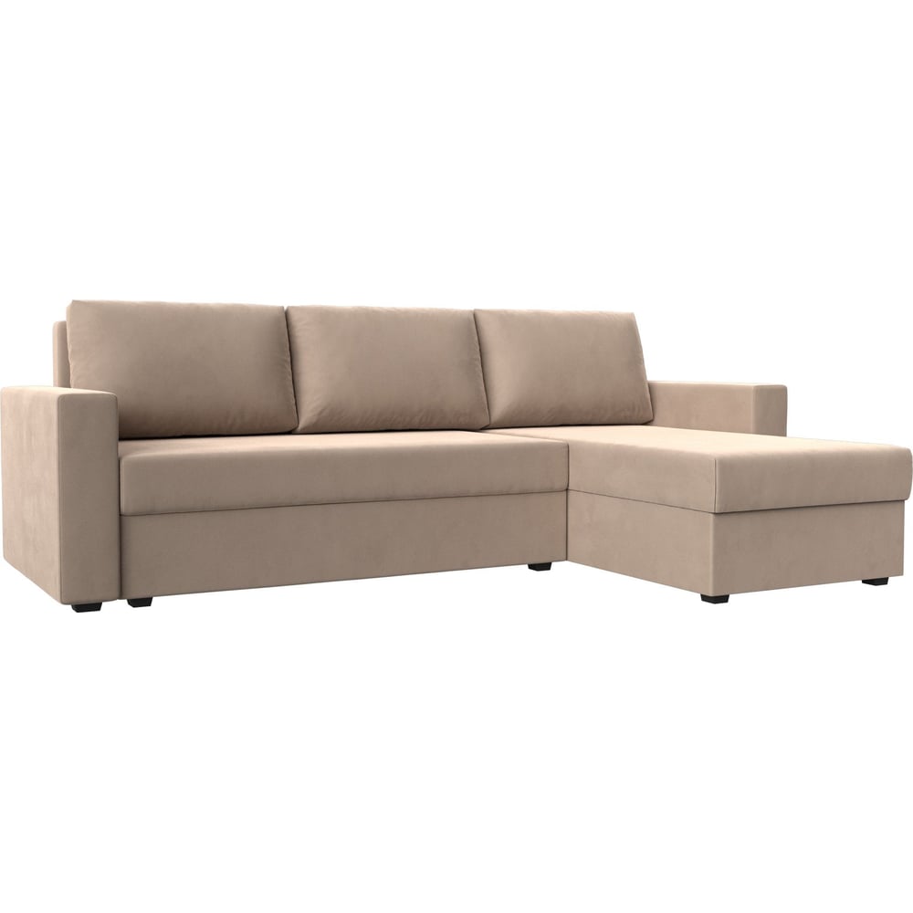 Изображение товара Угловой диван Лига диванов Траумберг Лайт правый велюр бежевый