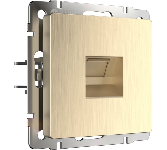 Изображение товара Розетка WERKEL W1181010 Ethernet RJ-45 шампань рифленый a051424