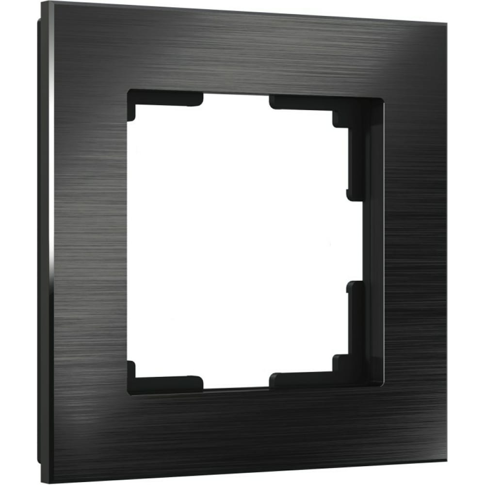 Рамка werkel wl11-frame-01 на 1 пост черный алюминий a039116 - фото 1