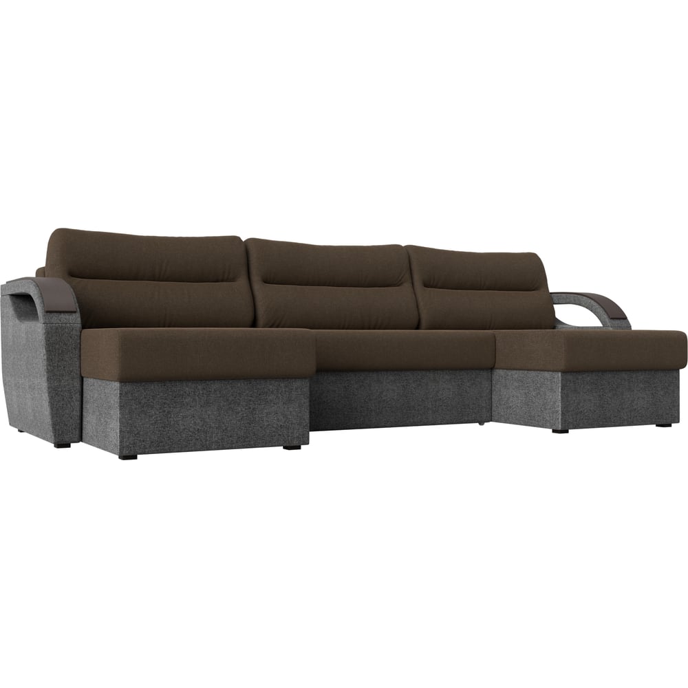 лига диванов п образный модульный диван холидей люкс рогожка серый П-образный диван Лига диванов