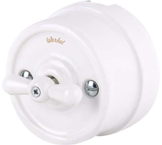Изображение товара Переключатель WERKEL, W5612001 одноклавишный (белый) ретро a051317