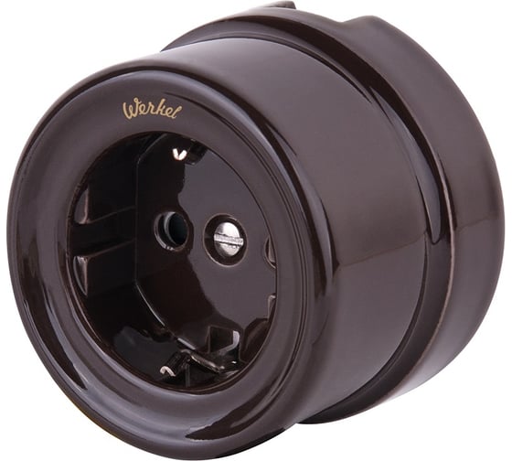 Изображение товара Розетка с заземлением W5671014 WERKEL коричневый Ретро a051054