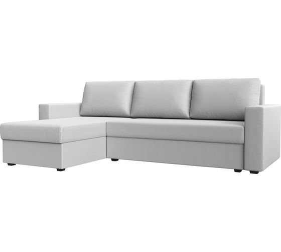 Изображение товара Угловой диван Лига диванов Траумберг Лайт левый полностью экокожа белая 117145L