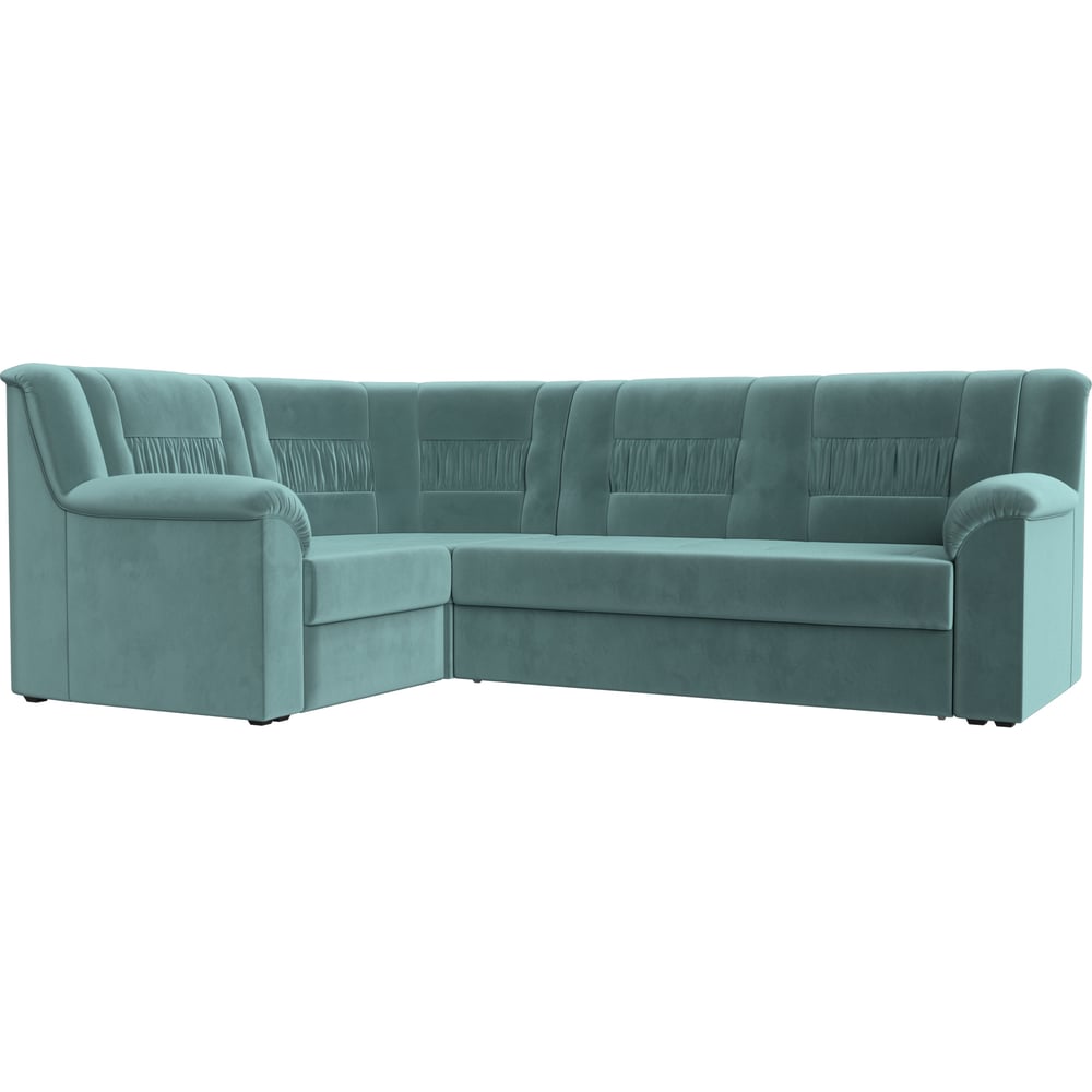 Изображение товара Угловой диван Лига диванов Карелия левый угол велюр бирюзовый