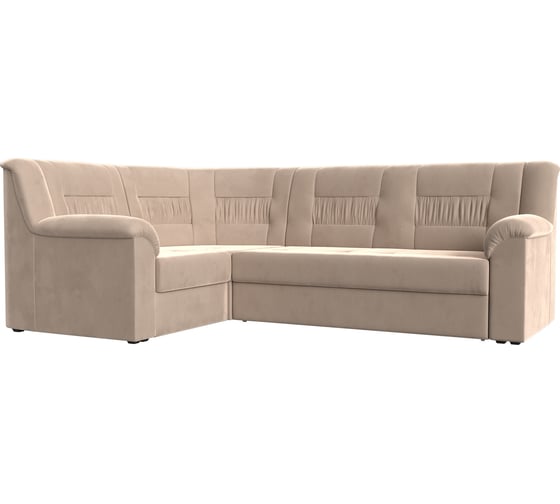 Изображение товара Угловой диван Лига диванов Карелия левый угол полностью велюр бежевый 113340L