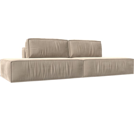 Изображение товара Прямой диван Лига диванов Прага лофт полностью Велюр Бежевый 116811