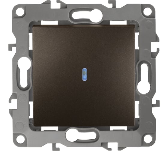 Изображение товара Выключатель с подсветкой ЭРА 12-1102-13 10АХ-250В, IP20, бронза Б0019281
