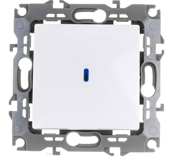 Изображение товара Выключатель с подсветкой ЭРА 12-1102-01 10АХ-250В, IP20, белый Б0014633